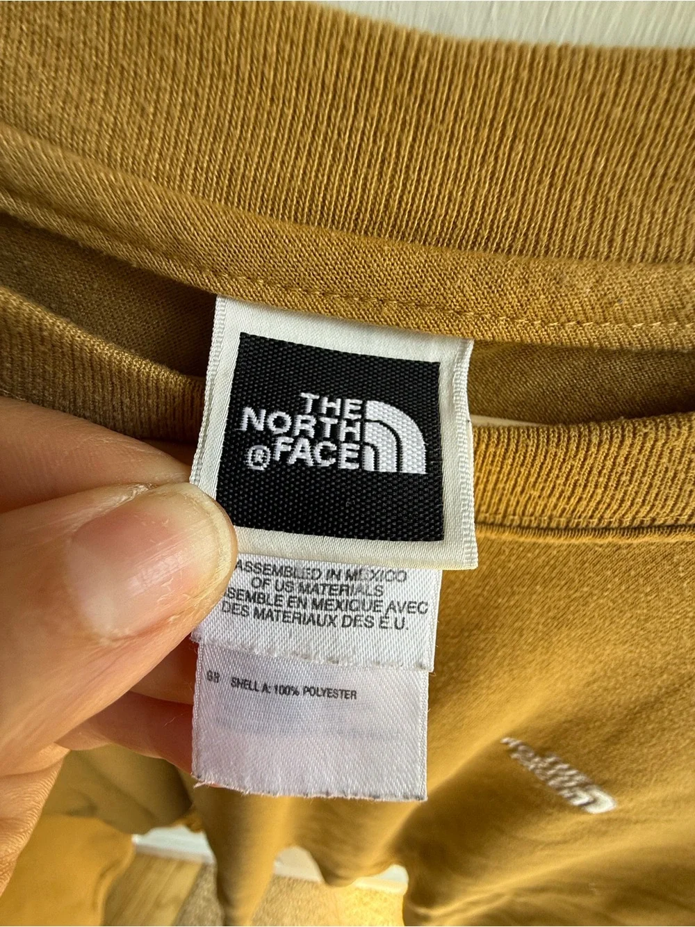 The North Face Long Sleeve Vaporwick Crew Tee - Mustard Gold
